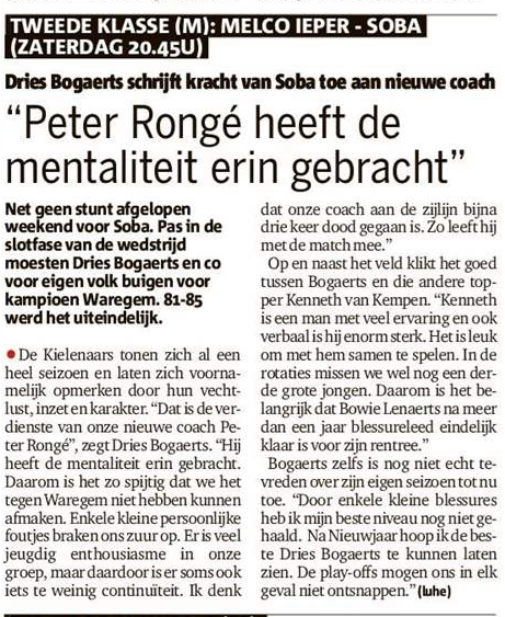 Interview Dries Bogaerts
