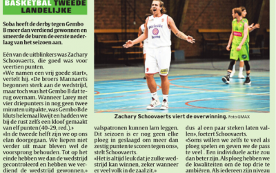 Soba in de krant, interview Zachary Schoovaerts